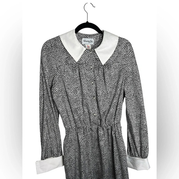 Vintage Henry Lee Black and White Colored Dress Size 14 - Picture 2 of 8